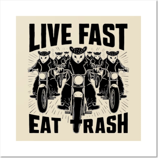 Live-fast-eat-trash Wall Art by Little Quotes